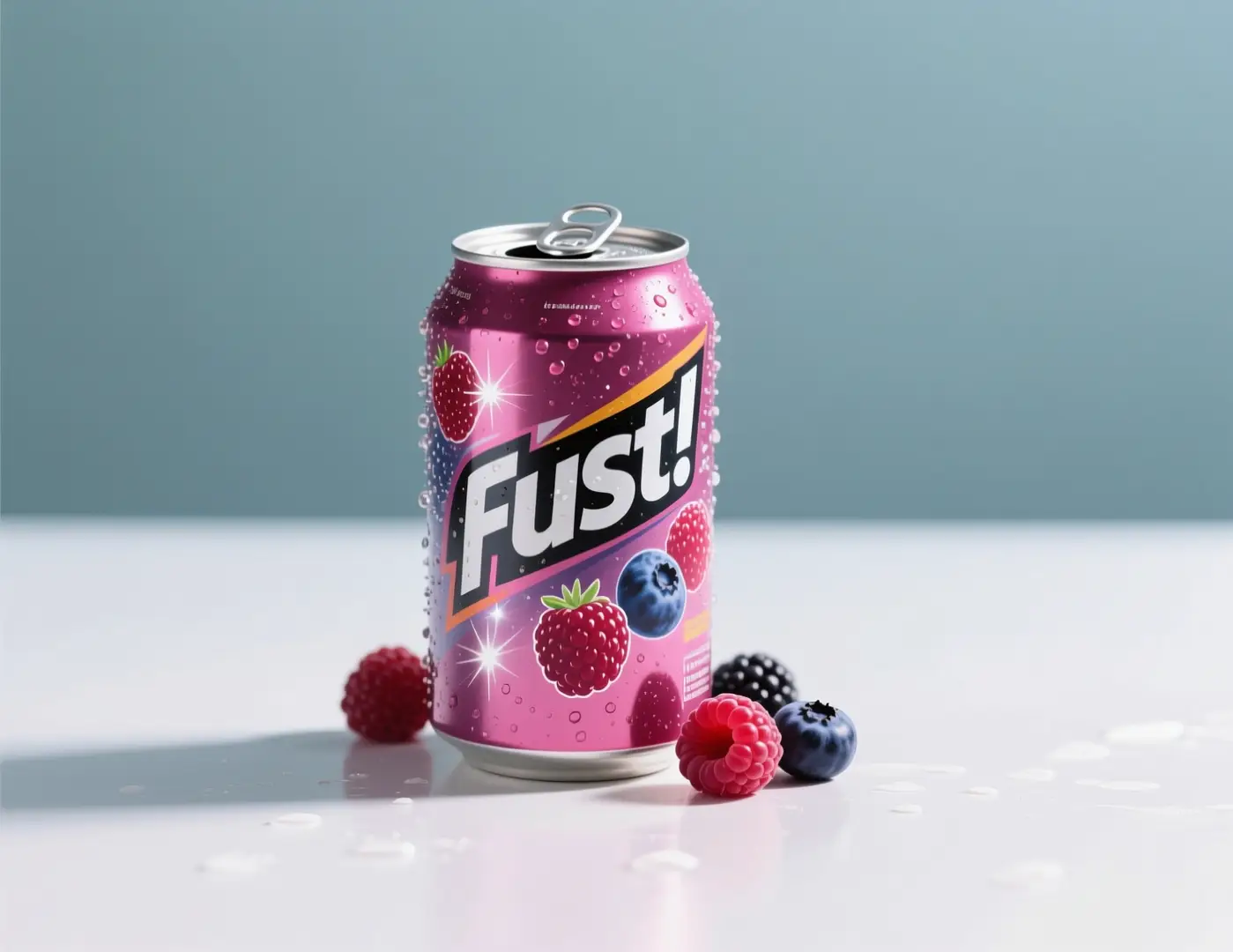 A quick beverage launch graphic with clear product focus and bright campaign color accents.